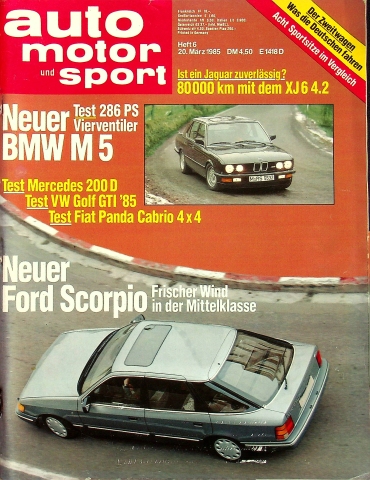 Deckblatt Auto Motor und Sport (06/1985)